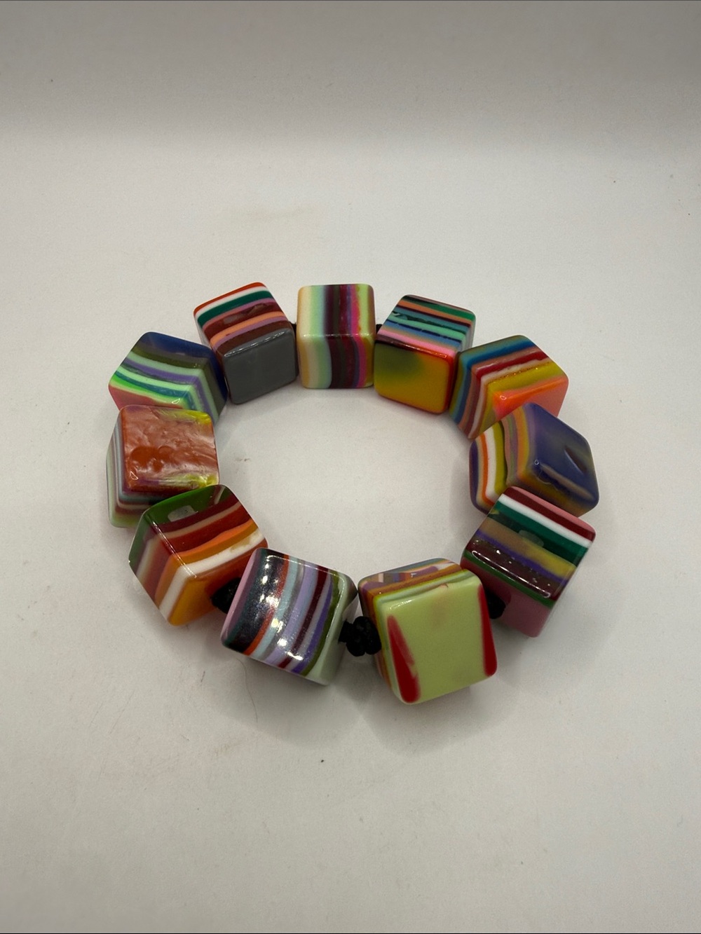 Jackie Brazil "POP" Liquorice Mix Small Cubes Bracelet